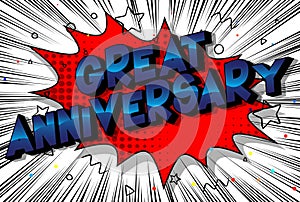 Great Anniversary - Comic book style words.