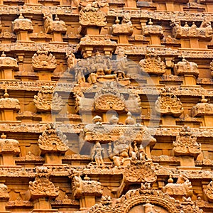 Great architecture of Hindu Temple element entrance gate, bas-r