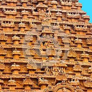 Great architecture of Hindu Temple element entrance gate, bas-r