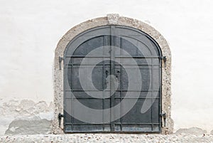 The great Arsenal storage tower door of the Salzburg Castle