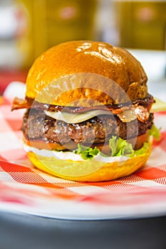 Great bacon burger photo