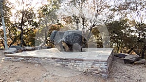 Great bowl at Sanchi World Heritage Site UNESCO