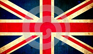 Great britain flag, grunge texture background