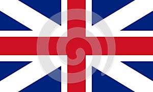 Great Britain Flag King`s Colours. Civil and State Ensign 3D ill