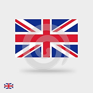 Great Britain flag vector icon or United Kingdom symbol square pictogram flat design isolated, english Royal Union Jack