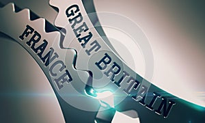 Great Britain France - Text on Mechanism of Metallic Gears. 3D.
