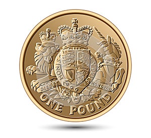 Great Britain Gold One Pound Royal Arms 2015.