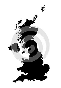 Great Britain map silhouette