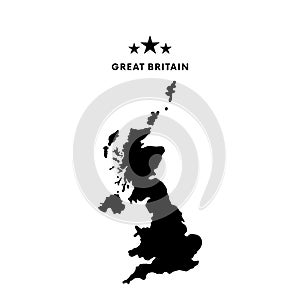 Great Britain map. Vector illustration.