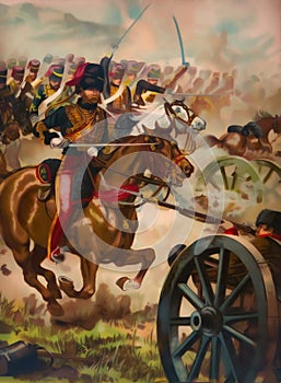 Great Britain soldiers 1850`s. Digital Illustration