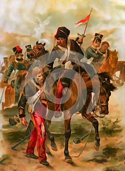 Great Britain soldiers 1850`s. Digital Illustration