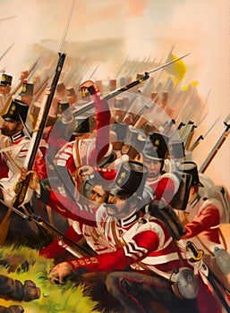 Great Britian soldiers 1850`s. Digital Illustration