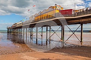 Great British seaside pier beach holiday destination