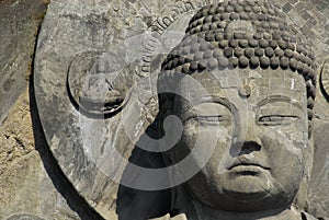 Great Buddha head and halo