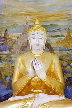 The great Buddha imagery in Ubonratchathani, Thailand.