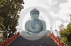 Great Buddha, Kamakura Daibutsu statue, Wat Phra That Doi Phra Chan temple. Lampang Province, Thailand.