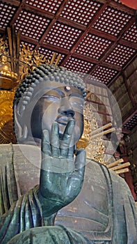Great Buddha in Todaiji Temple in Nara, Japan