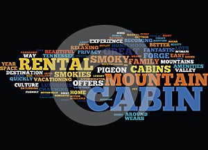 Great Cabin In The Smokies Word Cloud Concept photo