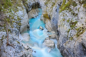 Great canyon of Soca river, Slovenia