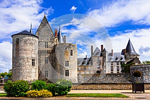 Great castles of Loire valley in France. Sully-sur-loire