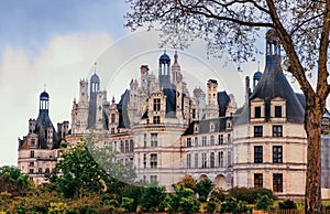 Chambord castle - masterpiece of Renaissance architecture. Famo photo