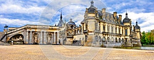 Great castles of France. Royal palace Chateau de Chantilly photo