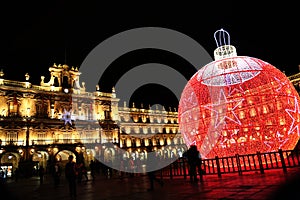 Great christmas ornamente in the middle of a square photo