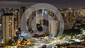 Great cities at night, Sao Paulo Brazil South America