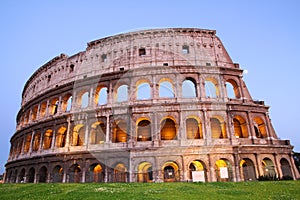 Great Colosseum at dusk, Rome, Italy