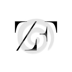 Great Combine of Initial Letter ZF Logo Design Vector