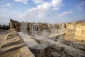 The Great Court of ancient Heliopolis. Baalbek, Bekaa Valley, Lebanon