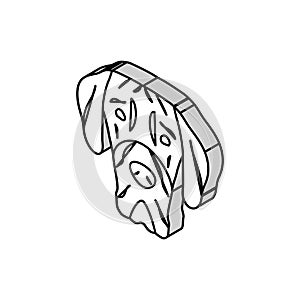 great dane dog puppy pet isometric icon vector illustration