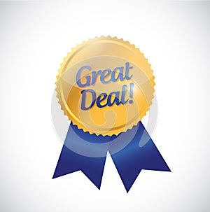 Great deal gold ribbon illustration design