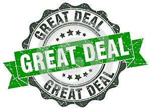 great deal seal. stamp