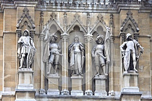 Great detail of statues on the Rathaus (Town Hall) Vienna
