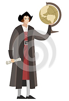 Great explorer holding the globe