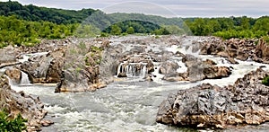 Great Falls is a series of rapids and waterfalls on the Potomac River in Virginia