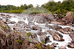 Great Falls is a series of rapids and waterfalls on the Potomac River in Virginia