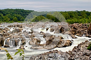 Great Falls is a series of rapids and waterfalls on the Potomac River in Virginia