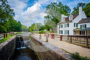 The Great Falls Tavern Visitor Center, at Chesapeake & Ohio Canal National Historical Park, Maryland.