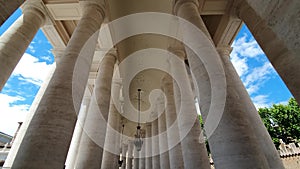 Great Famous Famous colonnade of St. Peter`s Basilica in Vatican city in Italy