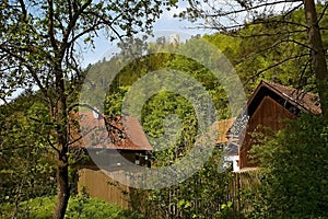 Great Fatra - Gader valley: View of Blatnica Castle in Turiec Basin.