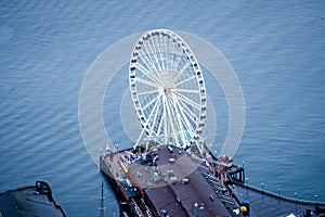 Great Ferris Wheel Puget Sound Seattle Washington