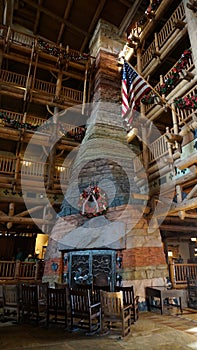 The Great Fireplace at Wilderness Lodge