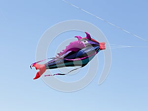 Great fish-like kite in the blue sky