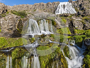 Great Fjallfoss Waterfalls on Iceland