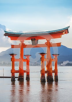 Great floating gate (O-Torii) on Miyajima island