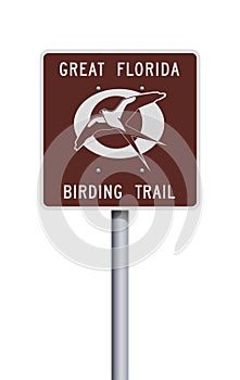 Great Florida Birding Trail road sign