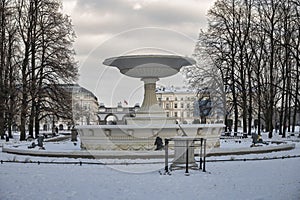 great fountain in the Saxon Garden, Warsaw