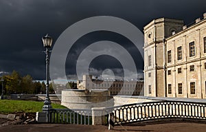 Great Gatchina Palace in Gatchina town near St Petersburg